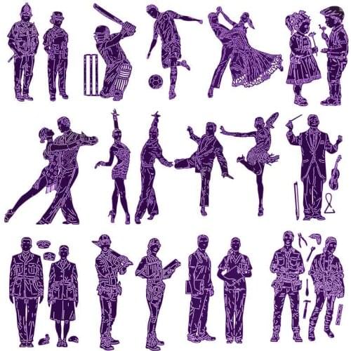 Zumba Tango Cha Cha Tap Dancer Violinist Band Engineer Navy Teacher For DIY Scrapbooking Embossing Paper Cards Crafts 2019 New