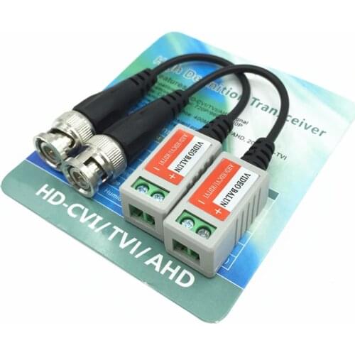 1 Pair AHD/CVI/TVI UTP Video Balun Twisted Passive Transceivers BNC Cable Cat5