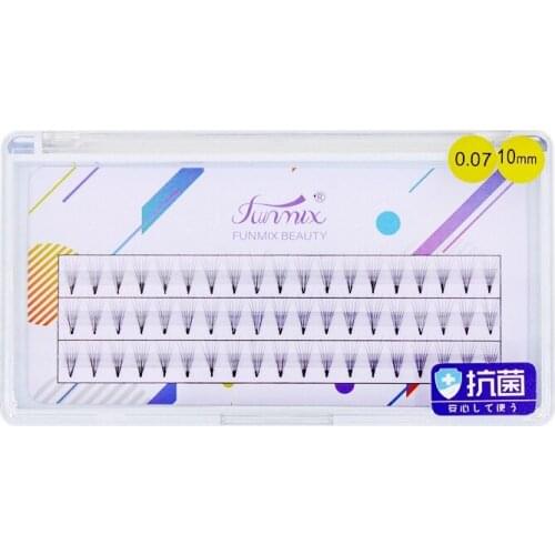 2018 Professional 6D Individual Eyelashes 3D 6D 0.07mm Fake Mink Lash Extensions Natural Soft Russian Volume 10PCS