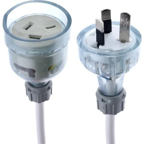 SAA Approved Australian 3 pins Extension power cord with Transparent plug 250V 10A