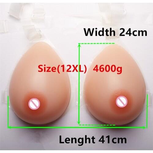 Big Silicone Boobs With Invisible Bra 4600g/pair Shemale Silicone Breast Forms Crossdresser Boobs Tits Needn't Adhesives