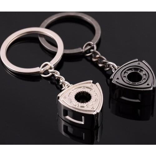Zinc Alloy Car Keychain Rotary Wankel Engine Rotor For Mazda RX7 RX8 Axela Keyring Metal Keyring Keyfob Car Interior Accessories