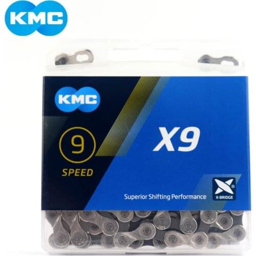 NEW KMC X9 X9.93 Chain 9 18 27 Speed Mountain Bike Bicycle Chain X9 MTB Road Bike 116L Chains With Original box and MissingLink