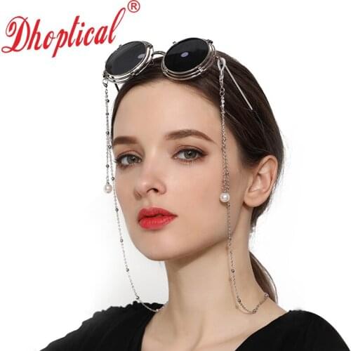 10 pcs sunglasses chain colorful chain for girl woman metal material avoid glasses silp gold silver Bead cord by dhoptical