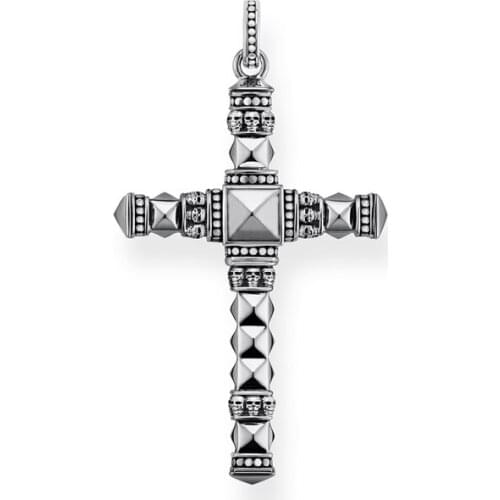 Skull Cross Sword Pendants Jewelry Necklace Accessories Europe Bijoux 925 Sterling Silver Vintage Gifts Women Men 2021 Brand New