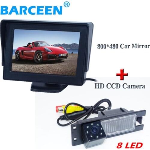 In-Dash placement color 4.3"car display monitor with 8 led car rear camera for OPEL Astra H/Meriva A/Zafira B,FIAT Grande