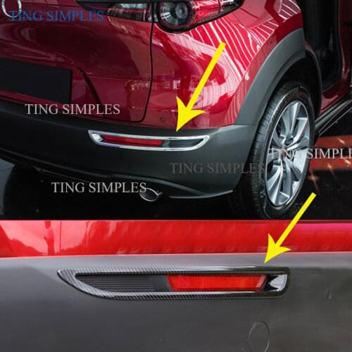 For Mazda CX30 CX-30 2020 2021 ABS Chrome Car Rear Fog Light Cover Trim Sticker Rear Bumper Decoration Lamp Styling Accessories