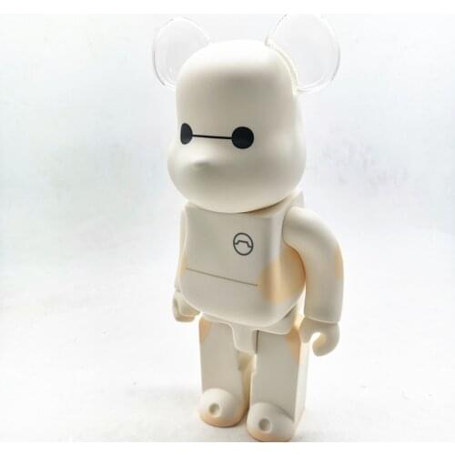 Bear@bricklys 28cm 400% Bearbricklys Pvc Action Figures Great White Bear Dolls Decoration Models Friends Toys Christmas Gifts