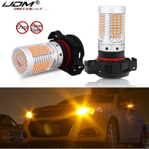 IJDM No Hyper Flash Amber Yellow Car PSY24W LED Canbus Error Free PSX24W PS19W LED Bulbs For car Front Turn Signal Lights 12V