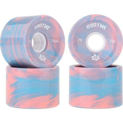 Ronyme 4 pieces ABEC-9 78A Skateboard Wheels High Performance PU Longboard Wheels Roller Wheels Replacement Wheels Accessories