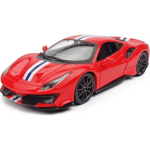 1:24 Adult Collection Static Decoration Sound and Light Pullback Alloy Sports Car Childrens Toy Model Birthday Gift