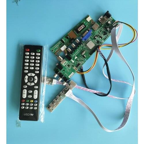 Kit for B170PW06 V.2 HDMI VGA LCD Panel 1 CCFL 17.0" Digital USB remote 1440X900 TV Controller board DVB-C DVB-T 30pin screen