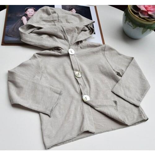 Baby Newborn Baby Pure Cotton Bring Hat Long Sleeve Leisure Time Jacket Go Out Air Withered Shirt 1-6 Individual Month Code