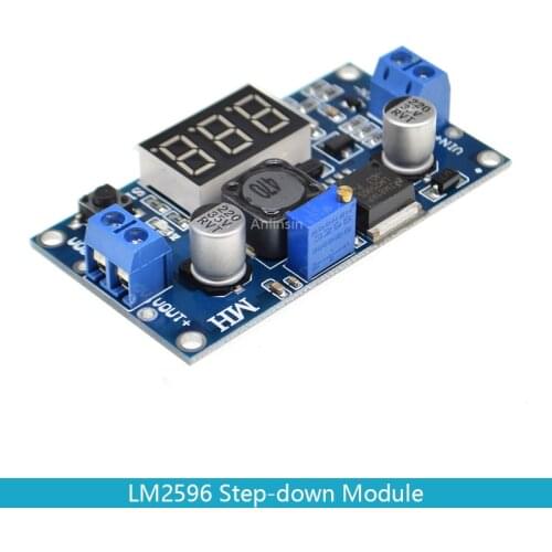 LM2596S-ADJ DC-DC adjustable step-down Voltage regulator power supply MODULE BOARD with LED Voltmeter 3A Buck Converter LM2596