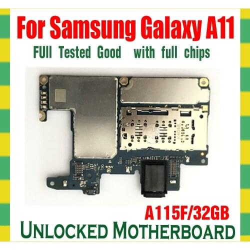 EU Version For Samsung Galaxy A11 A115F Motherboard 32GB Logic Board Android OS 100% Original Unlocked mainboard Plate