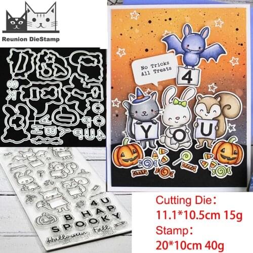 Reunion Rabbit Fox Animal Metal Cutting Dies and Stamps Stencil for DIY Scrapbooking Photo Album Embossing Decorative Craft 2020