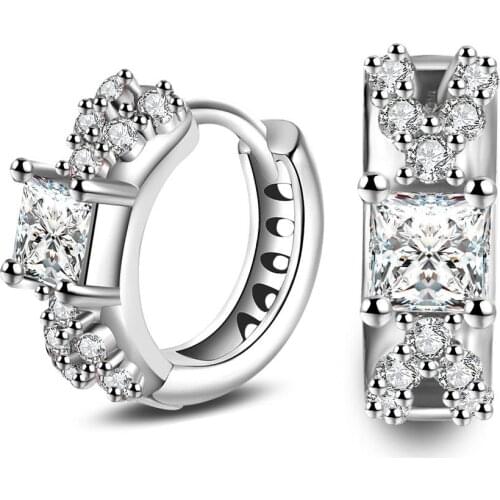 Cute stud Earrings For Women Zircon Earring Earings Silver color plated Jewelry Earing Brincos Brinco Oorbellen Pendientes F88