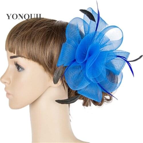 Fashion Crinoline Fascinator Hats Womens Headwear Colorful Mesh Occasion Headdress Female Party Event Hair Accessories TMYQ038