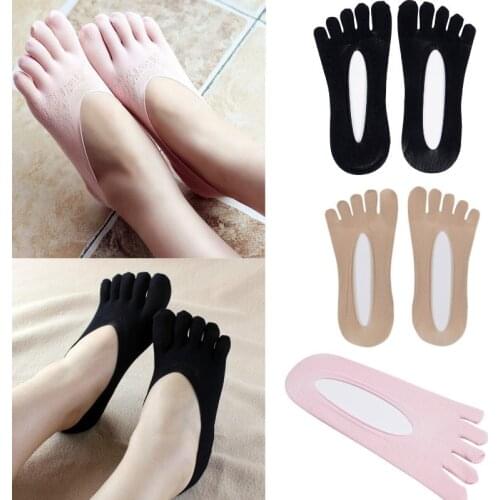 2019 Summer Funny Five Finger Toe Sock Women Slippers Invisibility Socks Low Cut Solid Breathable Socks