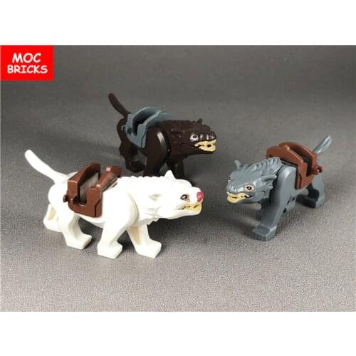 Single Sale MOC Bricks DIY Animal Wolf Action Figure accessory Educational building blocks bricks assemble toys kids gifts