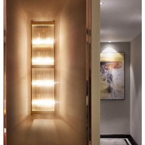 Post-modern villa atmosphere living room crystal wall lamp hotel club engineering lamp sales lobby hotel corridor wall lamp