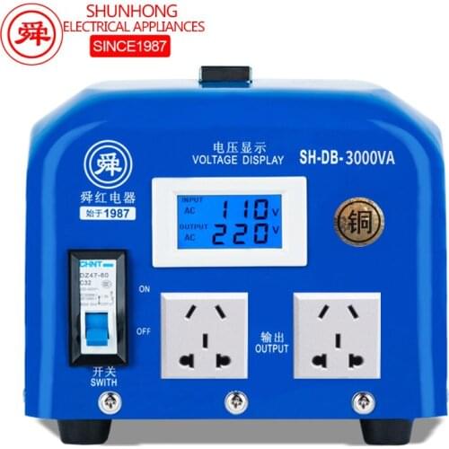 Shunhong 3000w step up transformer 110v to 220v 120v to 240v professional dry type toroidal transformer 3000va voltage converter