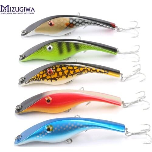 5pcs Zalt Musky Fishing Lure lundberg Stalker Jerkbait Pike Lure Perch Zander pesca Bass Bait 140mm 43g isca artificial 3D Eyes