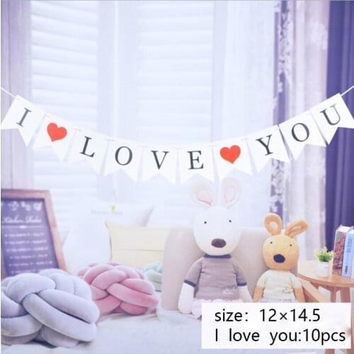Romantic Confession Proposal Pull Flag Adult Wedding Celebration Party Room Background Decoration