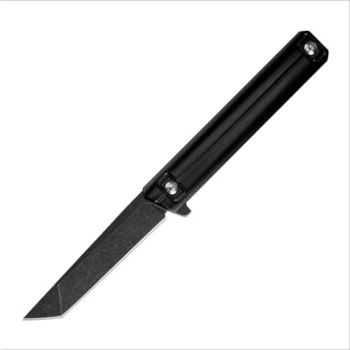4 Styles Top Quality Flipper Folding Knife D2 Steel Stone Wash Blade Stainless Steel Handle Ball Bearing EDC Pocket Knives