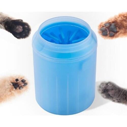 Foot Clean Cup Blue Orange Pet Washing Paw Plastic Cleaning Tool For Dog Cat Rabbit