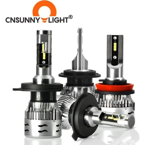 CNSUNNYLIGHT LED Car Headlight Bulbs H7 H4 H11 H1 9005 9006 H3 60W 12000Lm/Pair Turbo CSP Led Lamp 12V Automotives 880 H8 Lights