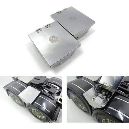 Tamiya Rc Truck 6X4 Tractor Part Steel Fender Toolbox For 1:14 Radio Control Remote Cars Benz Actros 3363 Scania R620 VOLVO FH16