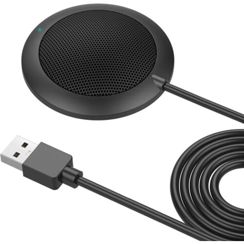 USB Omni-directional Pickup Mic with USB Condenser Microphone Mic for Meeting Business Conference Computer Laptop
