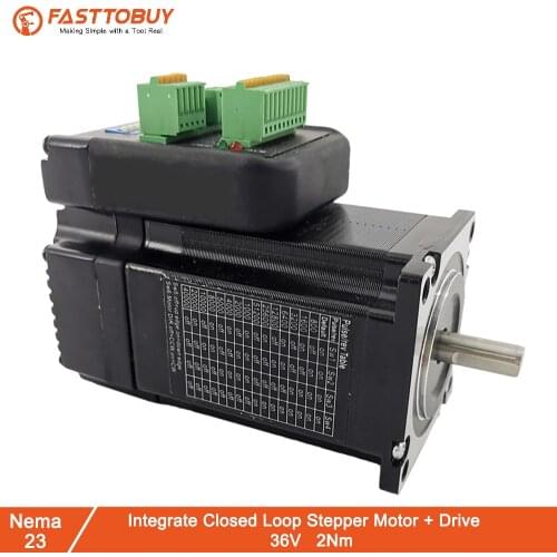 NEMA23 36V 57mm Integrate Closed Loop Stepper Motor+Drive Kit 2NM Position Encoder IHSS57-36-20
