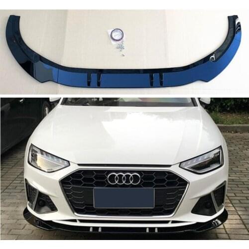High Quality ABS CARBON FIBER Front Bumper Lip Splitters Aprons Flaps Spoiler Cover For AUDI A4 S4 SLINE B10 2020 2021 2020