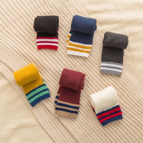 Ladys Casual socks Female Middle Tube Socks Womens Garments Wool Cashmere Striped Color breathable Student Gift sock Crew Sock