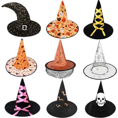 1Pcs Halloween Wizard Hats Masquerade Party Witch Hats Cosplay Costume Halloween Fancy Dress Decor Top Hat