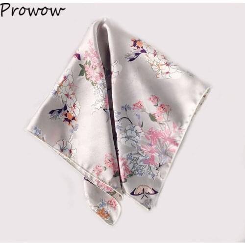 2019 New Summer Beach Fashion Clothes Accessories Women Floral Vintage Scarf Head Kerchief Neck Elegant Square Neckerchief FJ003