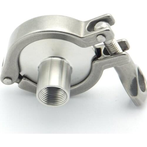 304 Stainless Steel Sanitary Pipe Fitting Set 3/8" BSP Female Thread Ferrule + 3/4" Tri Clamp + Silicon Gasket + End Cap