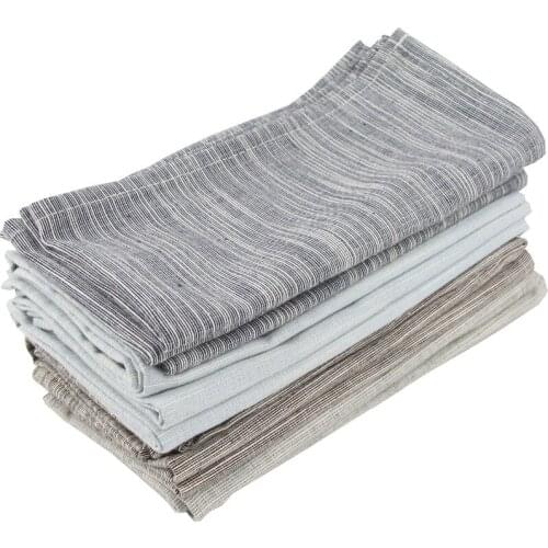 43x43cm cotton linen Napkins placemat Set of 12 mat Fabric dining table Napkins