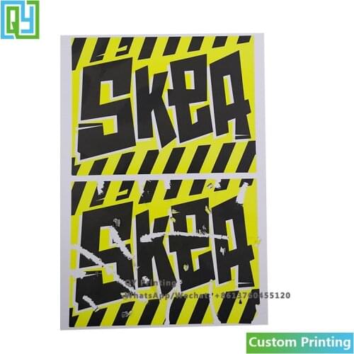 500 Pcs 80*60 Mm Free Shipping Custom Printed Eggshell Paper Lables Rectangle Shape Warranty Seal Void Fragile Adhesvie Sticker