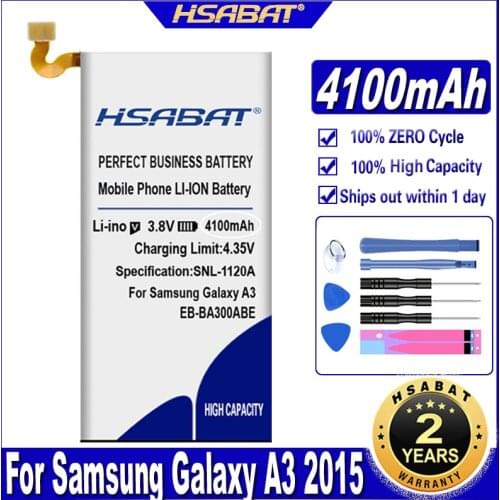 HSABAT 3750mAh EB-BA300ABE Battery for Samsung Galaxy A3 2015 A300 A3000 A300X A300H A300F A3009 A300FU A300G A300M A300H/DS