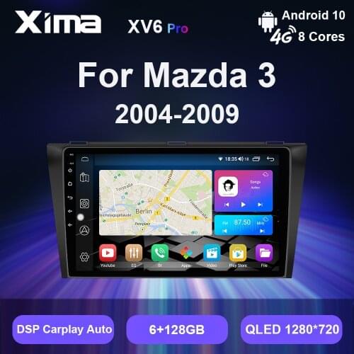 XIMA XV6 Pro Voice Control Android10 2 din Autoradio Dsp Carplay Car Radio dvd Multimedia Video Player For Mazda 3 bk 2004-2013