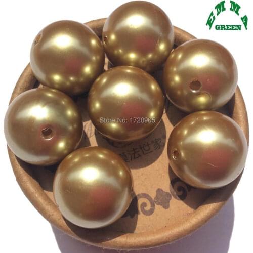 Beads for Chunky Bubblegum Necklace ABS Imitation Pearl Light Brown spacer perlas de imitacion abs pearl beads 6mm to 30mm loose