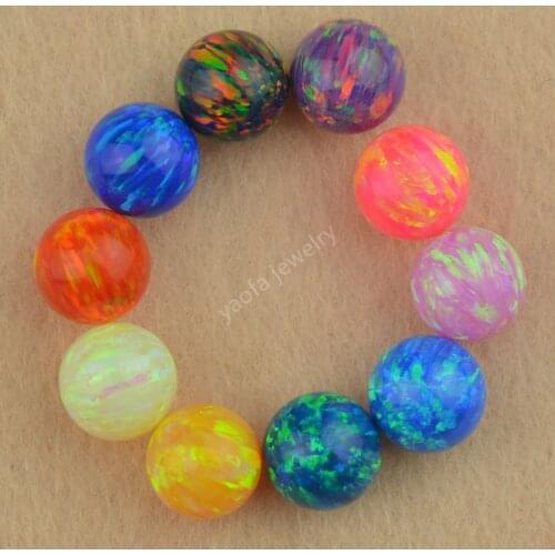 Loose Opal beads full drilled round 6mm synthetic fire opal DIY bead strand for jewelry making
