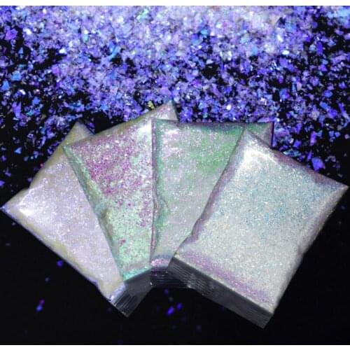 Epoxy Filler Transparent Colorful Irregular Sequin Aurora Cellophane Resin Fillings Material Jewelry Making Nail Art Supplies