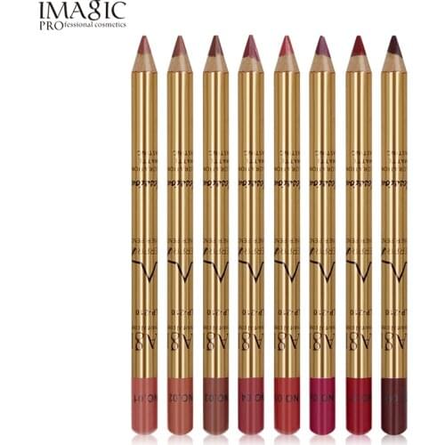 IMAGIC 8Pcs Lipstick Pencil Matte Lip Liner Lip Gloss Lipstick Makeup Contour Tint Sexy Matte Lasting Lipliner Beauty Cosmetics