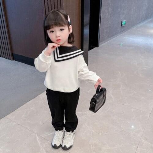 Irregular Spring Summer Childrens Clothes Set Baby Girls Sweatshirts + Pants 2pcs/Set Kids School Beach Outdoor Teenage Girl Cl