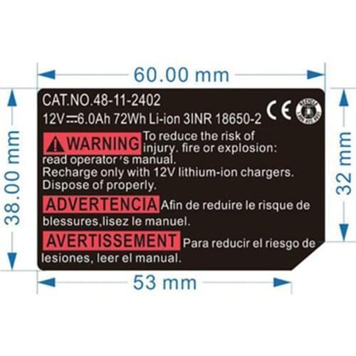 Battery Shell Housing Case PCB Circuit Board Tag Sticker for Milwaukee 12V Li-ion Battery Repair Parts