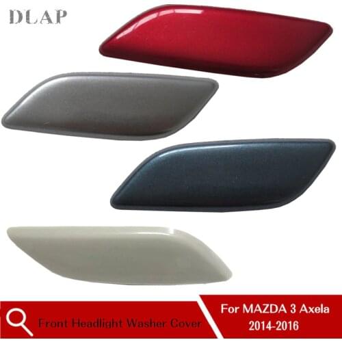Car Front BumperHeadlight Washer Nozzle Cover For Mazda 3 M3 Axela 2014 2015 2016 Headlamp Water Spray Jet Cap Cover